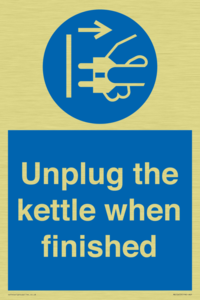 Unplug the kettle when finished